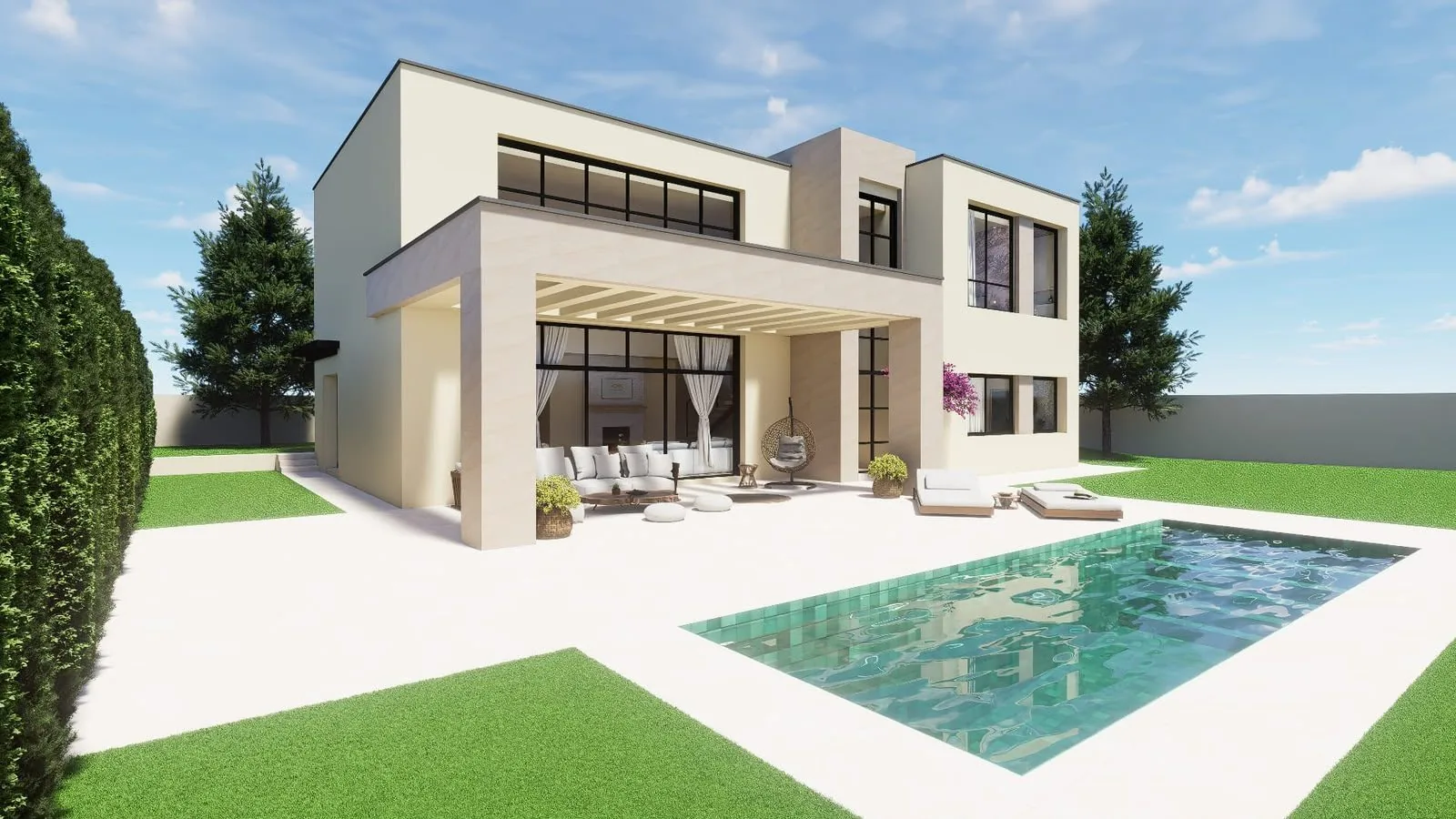 Villa con piscina y jardín en Chiclana de la Frontera